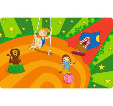 Naljepnica za djecu circus ljuljanje - TenStickers