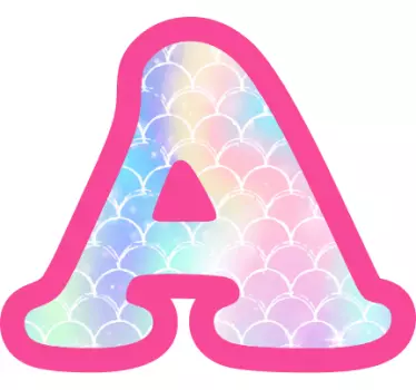 Naljepnica za djecu s šarenim inicijalom - TenStickers