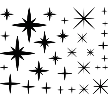 Minimalistička zvijezda svemirska naljepnica - TenStickers