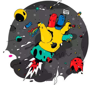Naljepnice životinje hirovita kozmička ruka - TenStickers