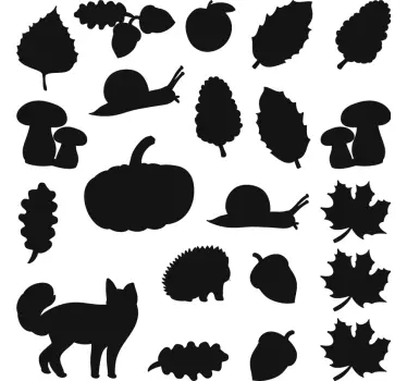 Nacrtane naljepnice šumske životinje i biljke divlje životinje - TenStickers