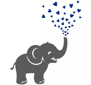 Slon nalijevanje srca naljepnica divlje životinje - TenStickers