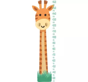 žirafa s naljepnicom grafikona visine metra rasta - TenStickers