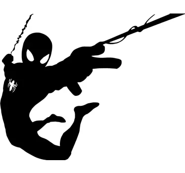 Naljepnica silueta spiderman superheroj - TenStickers