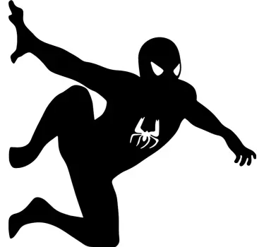 Spiderman na zidu superherojska naljepnica - TenStickers
