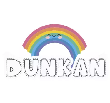 Personalizirana naljepnica za zid za dječju spavaću sobu dugine - TenStickers