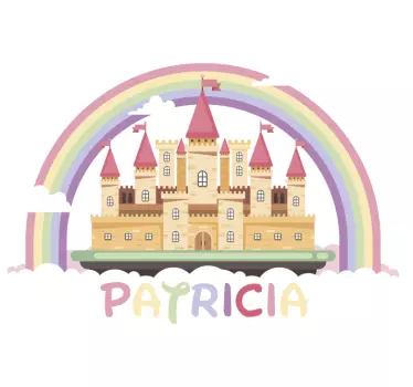 Naljepnica za personalizirani fantasy castle crtani zid - TenStickers