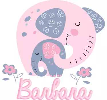 Naljepnica za djecu slatka obitelj slonova - TenStickers