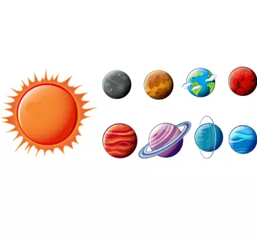 Svemirska naljepnica sunčevog sustava - TenStickers