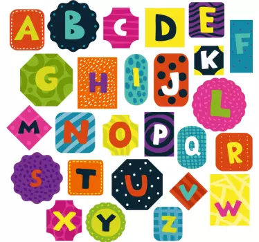 Naljepnica za djecu šareni abecedni aranžmani - TenStickers