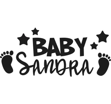 Naljepnica za djecu personalizacija imena za bebe - TenStickers