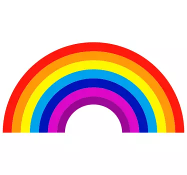 Kružna ilustracija duge zidna umjetnost - TenStickers