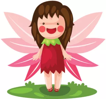 Naljepnica ružičasta vilinska figura - TenStickers