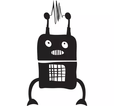 Naljepnica za djecu s razigranom robot figuricom - TenStickers