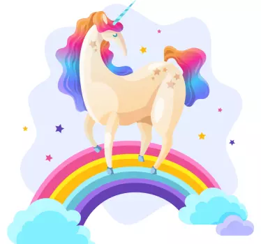 Naljepnica za djecu jednorogova duša duge - TenStickers