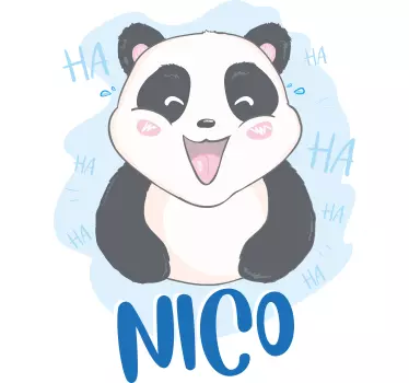 Naljepnica za djecu veselo lice pande - TenStickers