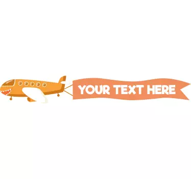 Naljepnica za djecu prilagođeni naziv aviona - TenStickers