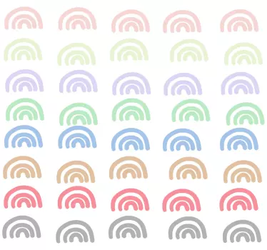 Naljepnica za djecu pastelni dugin uzorak - TenStickers