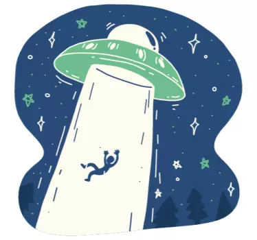 Naljepnica svemira nlo i astronaut - TenStickers