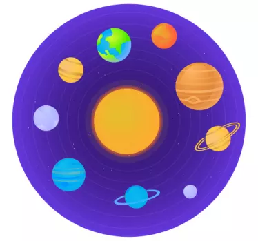 Naljepnica svemira koncept sunčevog sustava - TenStickers