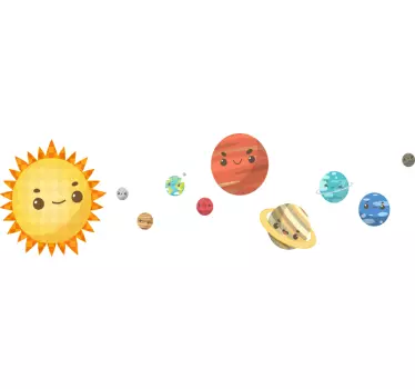 Crtić sunčevog sustava suočen je s svemirskom naljepnicom - TenStickers