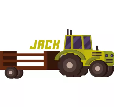Naziv u naljepnici igračke za traktor prikolice - TenStickers
