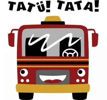 Naljepnica za djecu veseli vatrogasni kamion - TenStickers