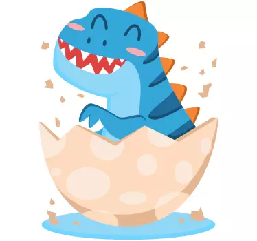 Baby dino izlazi iz naljepnice jajeta zmaja - TenStickers