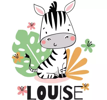 Naljepnica za djecu preslatka figura zebre - TenStickers