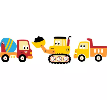 Kamion, bager, kamion naljepnica igračaka - TenStickers