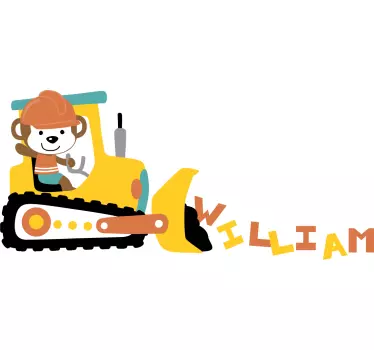Naljepnica za djecu slatki karakter građevine - TenStickers