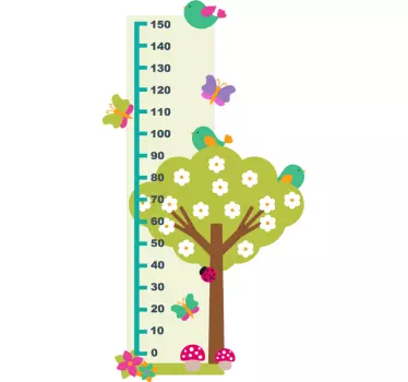 Naljepnica grafikona visine leptira i stabla - TenStickers