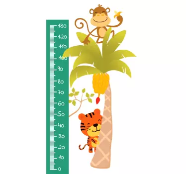 Naljepnica s tablicom visina tablica visine majmuna - TenStickers