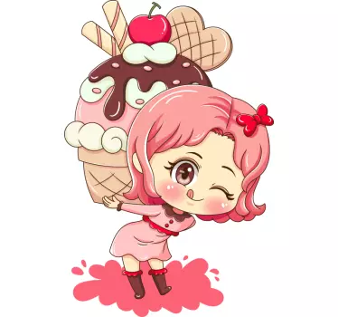 Zidna naljepnica cupcake anime cartoon - TenStickers