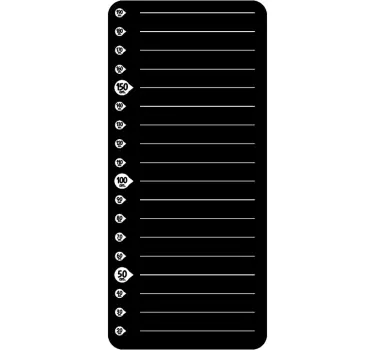 Naljepnica na tablici mjere visine - TenStickers