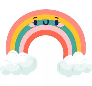 Naljepnica za djecu sretna duga umjetnost - TenStickers