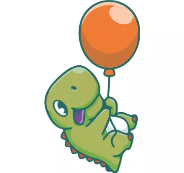 Naljepnica za djecu veseli dinosaur balon - TenStickers