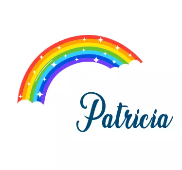Personalizirana naljepnica za dječje svjetlucave duge - TenStickers