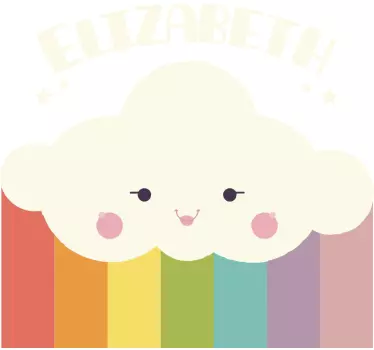 Naljepnica za djecu slatki sretni oblak - TenStickers