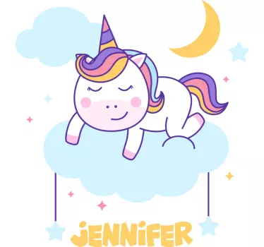 Naljepnica za djecu prilagođena jednorog fantazija - TenStickers