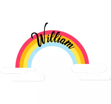 Personalizirano ime na naljepnici zidnih duginih boja - TenStickers