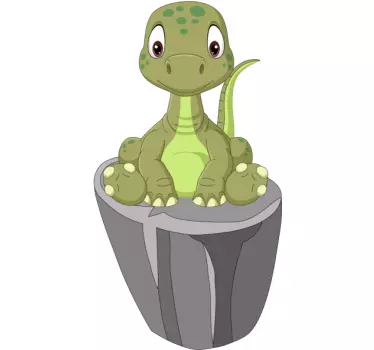 Naljepnica za djecu slatki dinosaurus sjedi - TenStickers