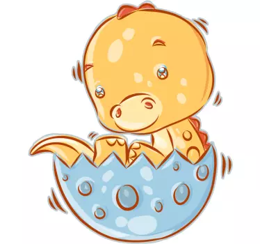 Naljepnica za djecu slatki izlegnuti dinosaur - TenStickers