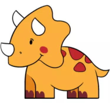 Naljepnica za djecu sretan dinosaurus dječak - TenStickers