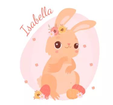 Naljepnica za djecu s preslatkom ilustracijom zeca - TenStickers