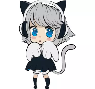 Anime djevojčica ilustracija zidna umjetnost - TenStickers