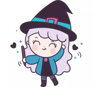 Anime vještica ilustracija zidna umjetnost - TenStickers