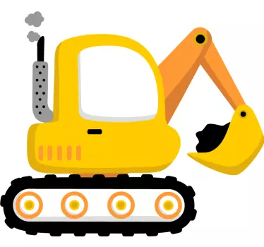 Bager crtić žuta djeca naljepnica igračaka - TenStickers