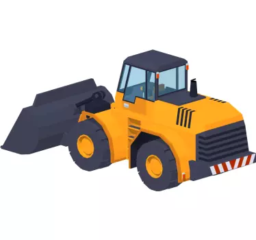 Bager crtani buldožer 3d za djecu naljepnica igračaka - TenStickers