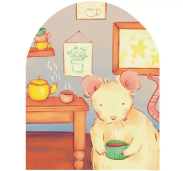 Naljepnica za djecu s ilustracijom slatke mišićice - TenStickers
